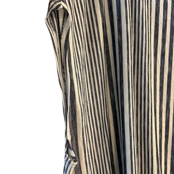 Max Studio Women's 3X Striped Knot Tie Blouse Multicolor Short Sleeve - Picture 4 of 9